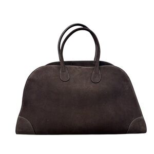 RARE NWT COS Dark Brown Suede Bowling Shoulder Bag